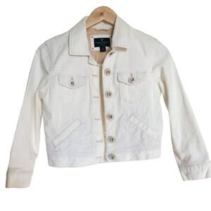 AEO | Cream Off White Corduroy Jean Jacket Small